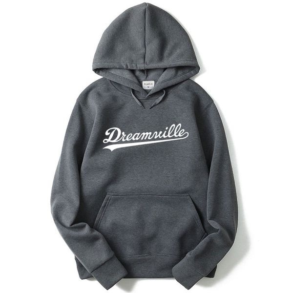 

wholesale- rumeiai 2017 new hoodies men hip hop dreamville j cole logo hooded swag letter fleece j cole hoodie winter hoodies men pullover, Black