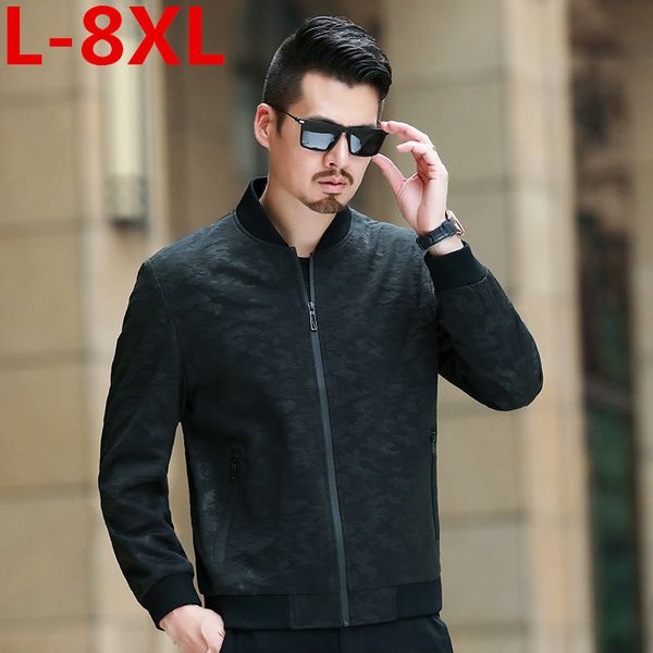 

big size new casual jackets autumn and winter coat men business casual mens thin slim fit bomber jacket for male brand clothing, Black;brown