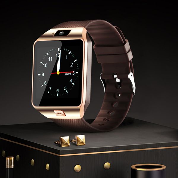 

Смарт-Часы DZ09 2016 Золото Оранжевый Белый Черный Smartwatch Bluetooth Часы Для IOS Android Iphone SIM-Карты Камеры 1.56 Дюймов