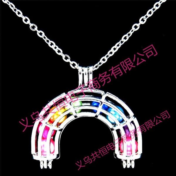 

Silver rainbow pearl cage locket akoya oy ter metal alloy necklace acce orie without chain pendant ea y to u e 5 99gh dd