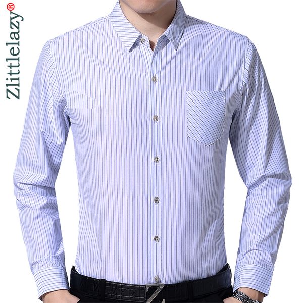 

2018 social long sleeve striped designer shirts men slim fit fashions package men's shirt man dress jersey casual clothing 36746, White;black