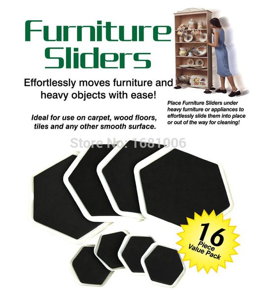 2018 Sexangular Furniture Sliders 8 Large Slider And 8small Easy