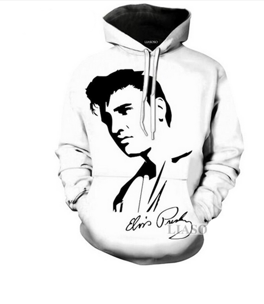 Elvis Presley Women//Mens 3D Print Casual Hoodie Sweatshirt Pullover Plus size