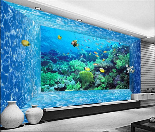 

Пользовательские 3D фото обои настенная роспись 3D стереоскопическое пространство подводный мир Гостиная Спальня телевизор фон бумага обои 3D