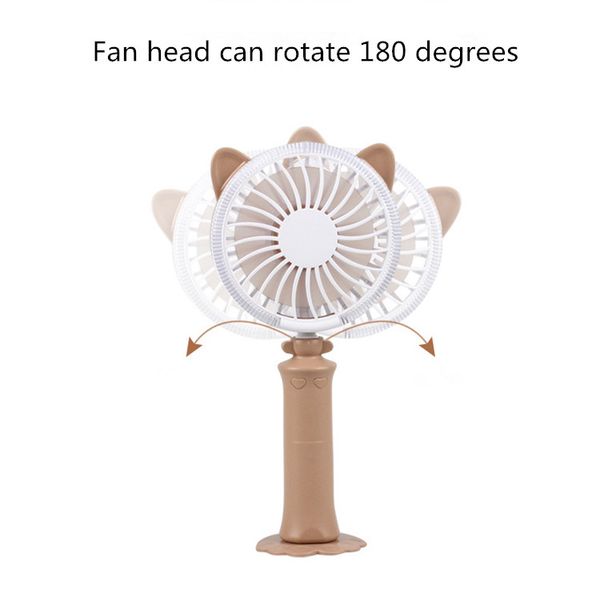 

2018 twisted cat usb mini fan deskcolorful night light hand usb fan portable battery usb fan