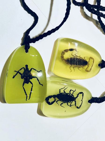 

yqtdmy 12 pcs charming cool bug insect gold / black scorpion pendant, Silver