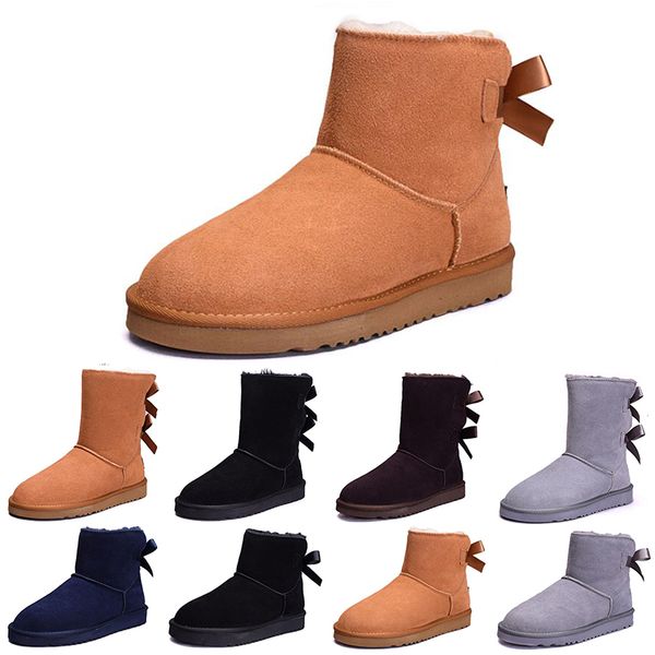 

With box Australia Classic WGG women winter boots chestnut black grey Pink designer womens snow boots ankle knee boot size 5-10