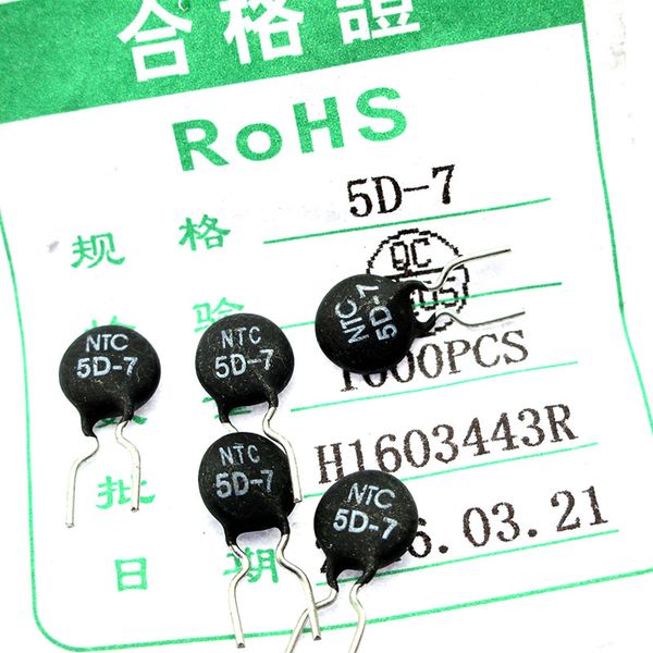 Resistores Termistor NTC 5D-7 Proteção de energia de temperatura negativa
