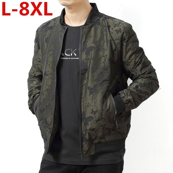 

new plus size 8xl 7xl 6xl 5xl breathable mens jackets casual cozy male jacket solid spring and autumn jackets man, Black;brown