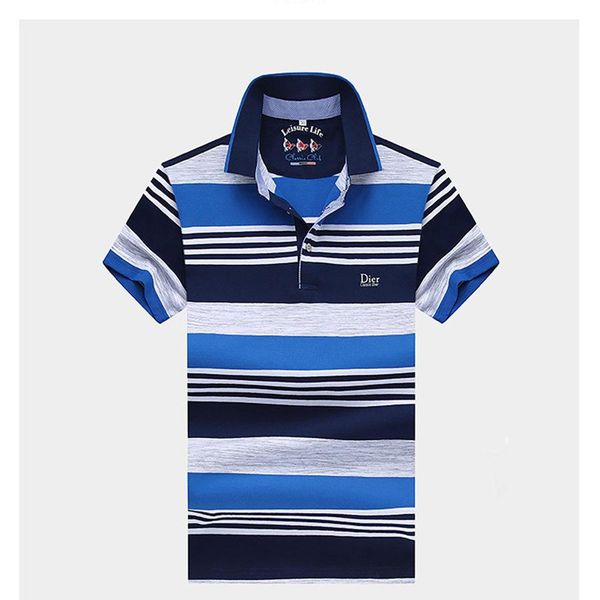 

весна лето мужская с коротким рукавом футболка новый высококачественный хлопок полоса лацканы внешней торговли большой размер мужская рубашк, White;black