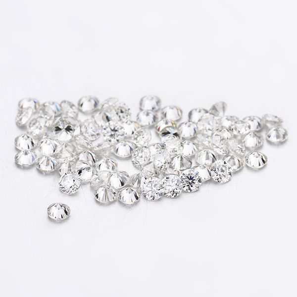 

gh near white color 30pcs/pack white loose diamond beads 1.40mm round brilliant moissanites stones, Black