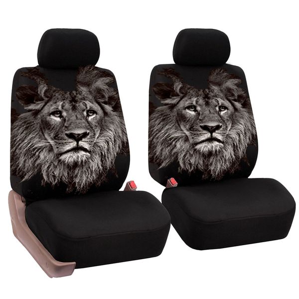 

4 pc et wa hable car eat cover andwi h me h eat cover print lion head univer al car front eat protector