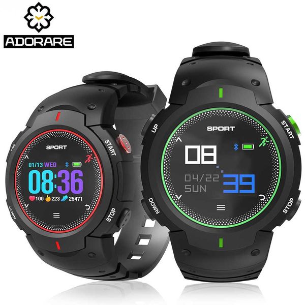 

adorare f13 smart bracelet for men women color lcd screen hear rate monitor activity record multisport watch for android ios, Slivery;brown