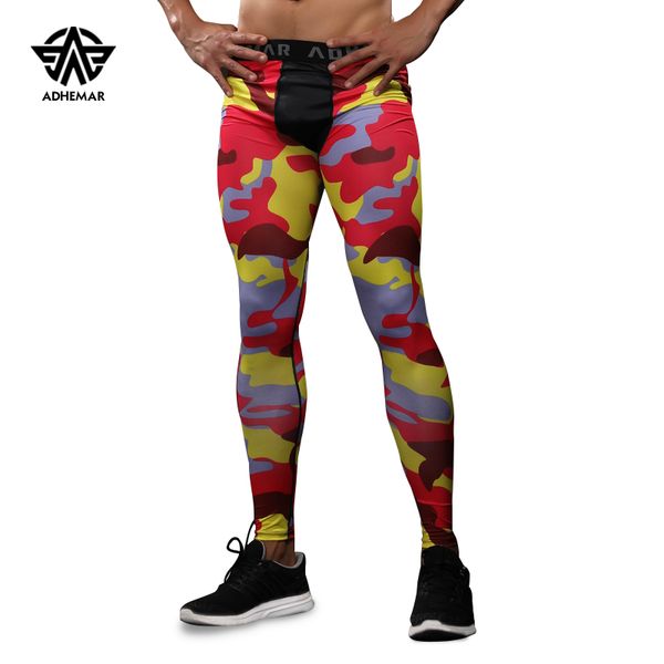 

adhemar fitness running tights for men breathable pants for exercise quick dry legging, Black;blue