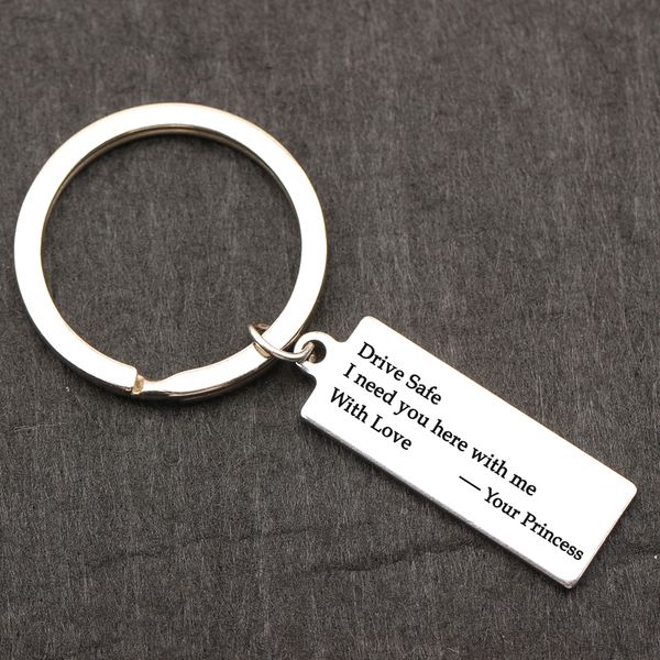 

couples keychain drive safe i need you here with me with me keyring custom engraved alloy keyfob bagchain gift for her /him, Silver