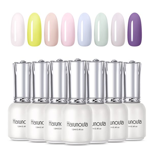 

12ml soak off uv gel polish ice cream pure color yellow white pink nail art gel varnish manicure design, Red;pink