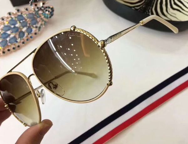 

дизайн rc1029 casciana солнцезащитные очки золото бронза / коричневый градиент кожаный обод модный бренд gafas de sol sonnenbrille с футляро, White;black