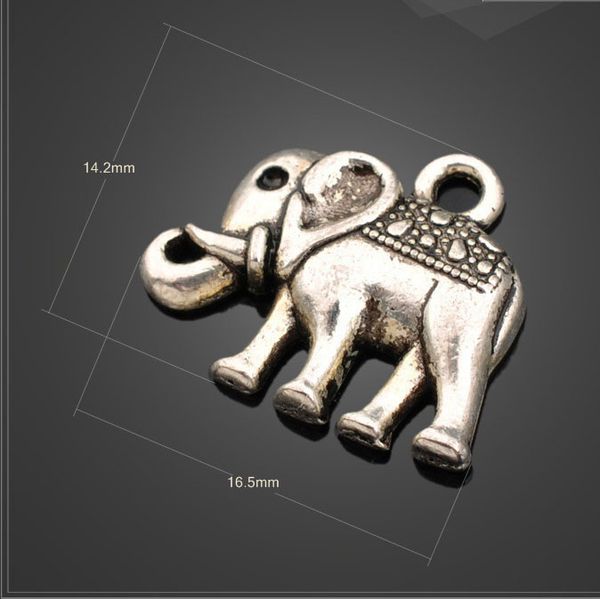 

10 pcs/lot 16.5mm*14.2mm antique silver diy animal tibetan elephants charms jewelry making wholesale, Bronze;silver