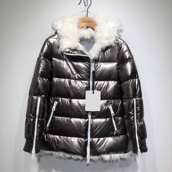 

women winter jacket ladies duck down inside real sheap fur warm coat femme long coat quality very good 788, Black