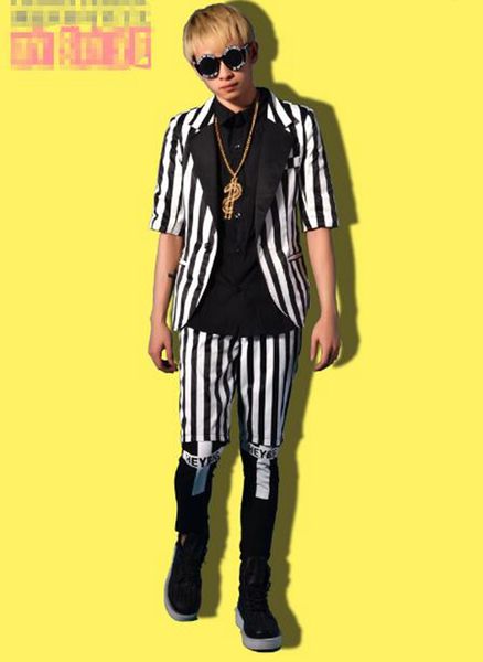 

man han edition of the new boutique personality anchor bar singer stage costumes dance dress in black and white stripe sleeve blazer m- 2xl, Black;red