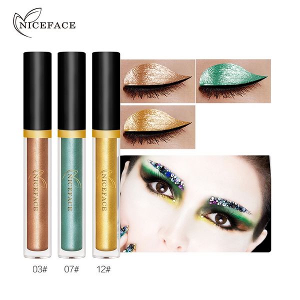 

niceface 3pcs/set pearl light shiny eye shadow liquid fluid for halloween charm waterproof makeup maquiagem eyeshadow