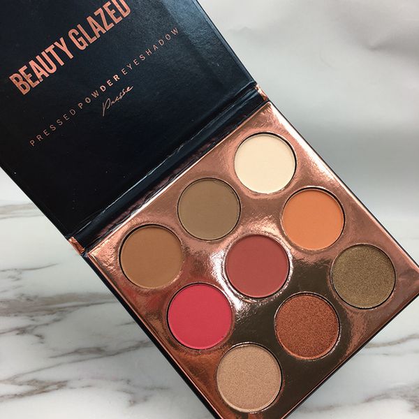 

beauty glazed 9 colors the purple eyeshadow palette matte diamond glitter shimmer highlighter pallete makeup cosmetics