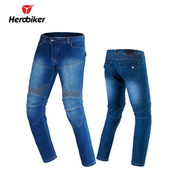 

herobiker men motorcycle pants moto riding jeans with 4 protectors knee pads motocross racing pants winter warm windproof