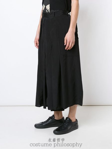 

27-44! 2016 новые мужская одежда мода мужской плиссированные брюки брюки широкие брюки ноги плюс размер костюмы певца, Black