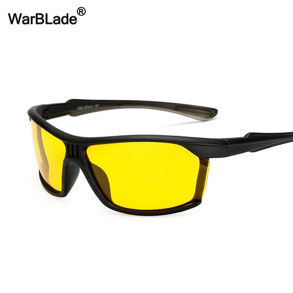 

warblade fashion guys polarized sunglasses men women classic yellow lense night vision sun glasses night driving goggles glasses, White;black