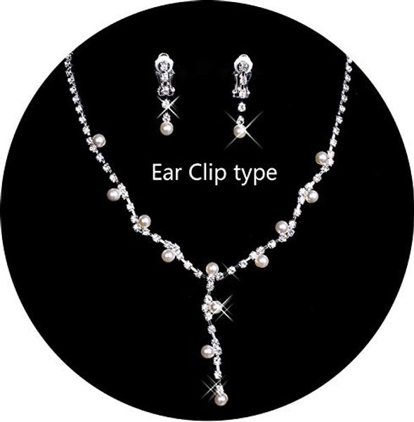 

Дешевые Clearbridal женщин стразами ожерелье серьги ювелирные наборы для новобрачных