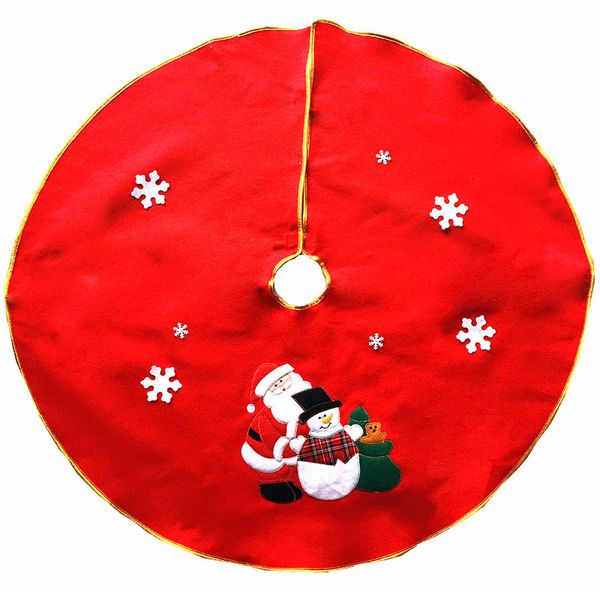 

10 pcs / lot 90cm santa claus tree skirt christmas tree skirts xmas decoration merry christmas new year navidad 2017 natal