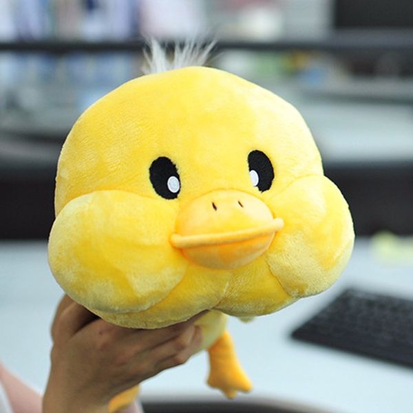 

little yellow duck plush toy moe duck pet deskdoll cloth doll