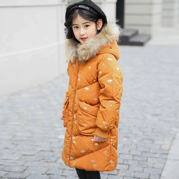 

winter jackets teenage girl clothes russian winter coats duck down parkas raccoon fur snow wear kids warm snowsuit 8 10 12 years, Blue;gray