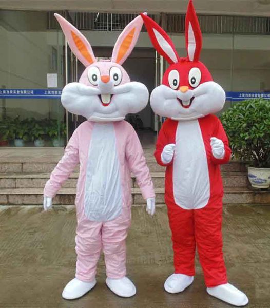 

2018 factory sale an easter day bunny rabbit mascot costume suit for to wear, Red;yellow
