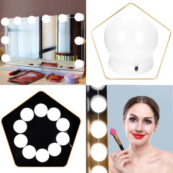 

10pcs led makeup comestic mirror light kit with dimmable light bulb