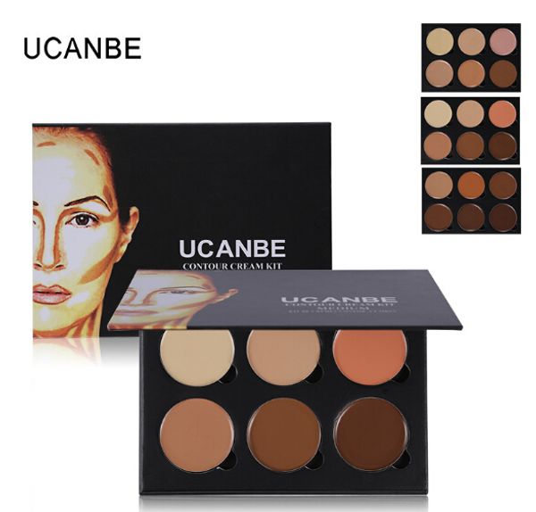 

новое прибытие ucanbe бренд 6 цветов concealer высокая качественная крышка темного круга пыренного спорта естественно легко носить бесплатна