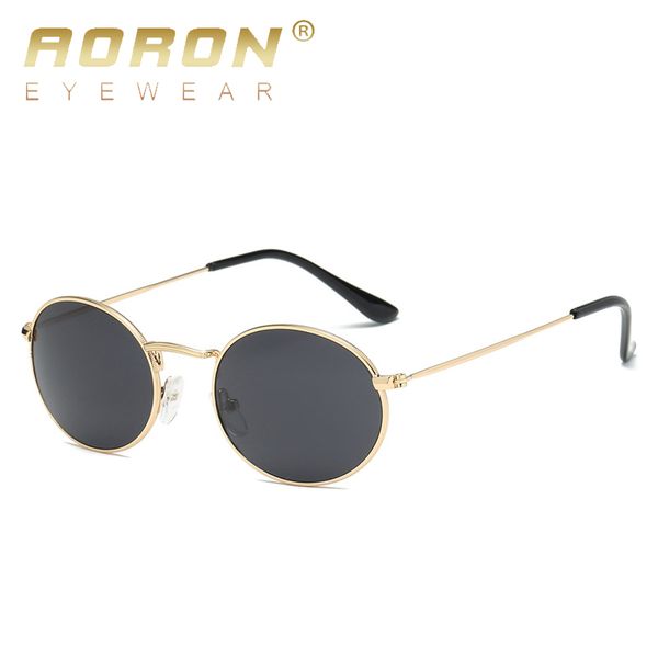 

aoron 2018 new brand vintage oval sunglasses women/men clear lens eyewear sun glasses for female metal frame uv40, White;black