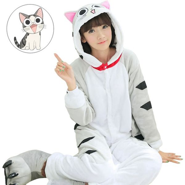 

halloween casual pajamas sets for women's flannel animal pajamas kits for kingurumi sleepwear winter night-suit set, Blue;gray