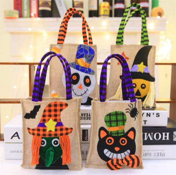 

halloween pumpkin bag candy bag children's party cute smile face handbag halloween decorations t5i048