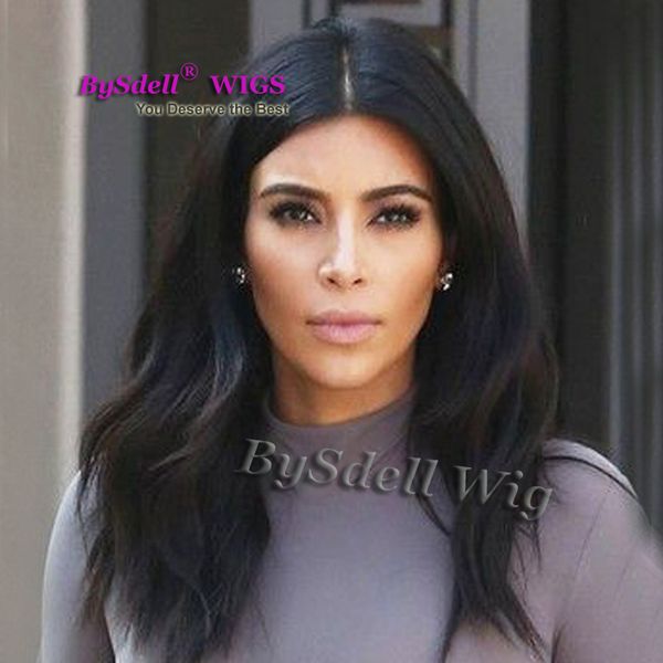 Celebrity Kim Kardashian Smooth Long Straight Graceful Virgin
