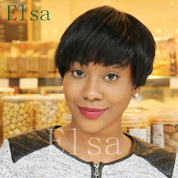 Natural Hair Style Cuts Short Brazilian Human Hair Bob Cut Wigs