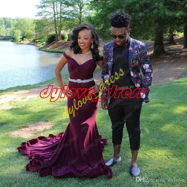 

vestido de festa plus size mermaid black girl formal evening prom dress burgundy prom dresses 2021 long