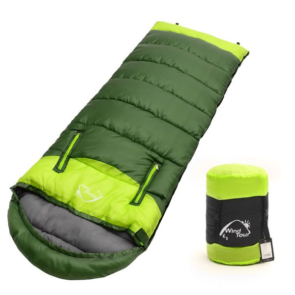 

adults warm outdoor sleeping bag family splicing single travel sleeping bag camping hiking waterproof hooded sleep aa52014