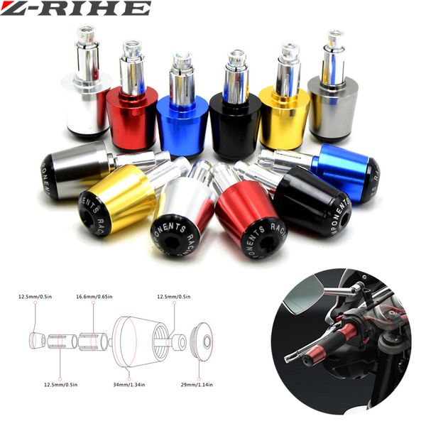 

7/8'' 22mm cnc aluminum motorcycle handlebar hand handle bar grips ends for fz6 2006-2010 tmax 500 tmax 530 xc-w exc