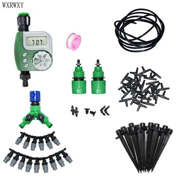

wxrwxy watering kit automatic irrigation system gardening tool kit garden water system lcd automatic timer irrigation 1 set
