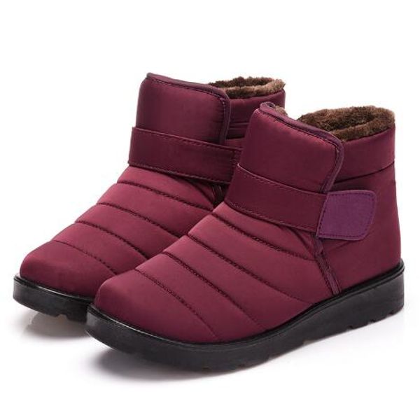 Plus Size EUA 5.5-US7.5 À Prova D 'Água Flexível Mulher Cubo Botas de Alta Qualidade Acolhedor Pele Quente Dentro Botas de Neve Sapatos de Inverno Mulher