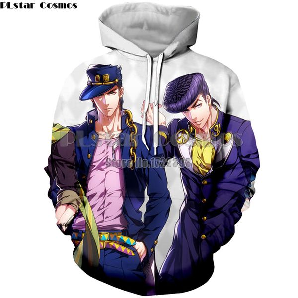 

plstar cosmos manga jojo's bizarre adventure kujo jotaro 3d print hoodie men/women casual hoodies sweatshirts hoody polyester, Black