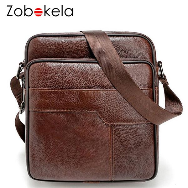 

zobokela men messenger bag genuine leather bag casual small business vintage luxury handbag designer shoulder men crossbodybag