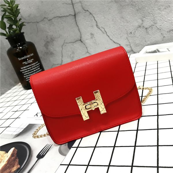 

H Designer Handbags for Women Classical Chain Plain Shoulder Bags Mini PU Crossbody Luxury Handbags Mother's Day Gift