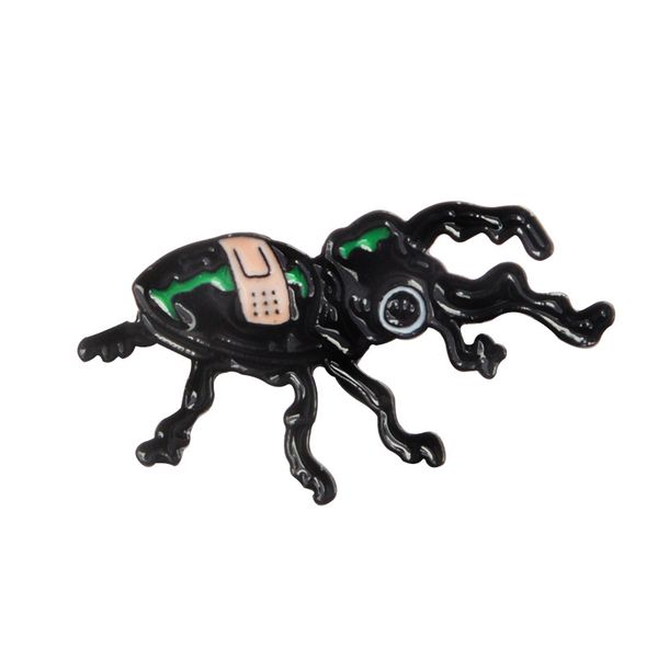 

black insect locust brooches pins for women mens denim jacket shirt backpack hat clothes accessories badge wholesale broche drop shipping, Gray